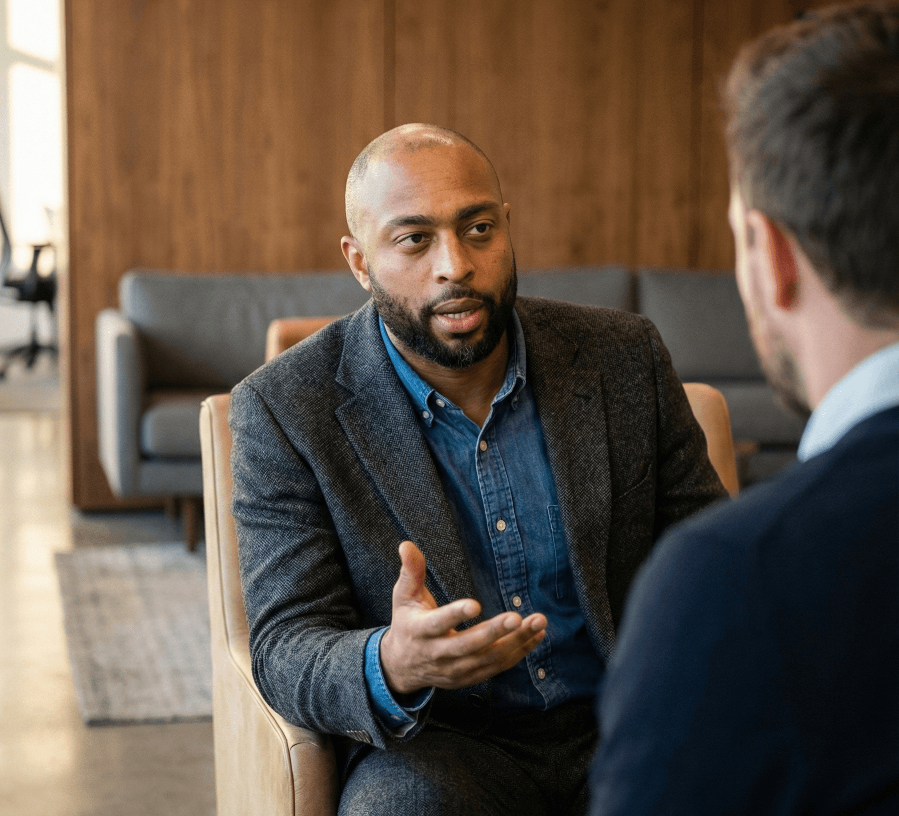 Frank Awuku in a coaching conversation