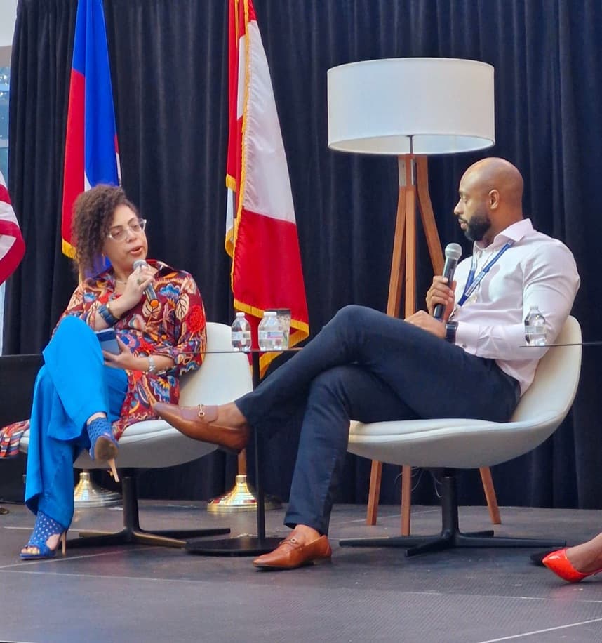 Frank Awuku speaking at a panel discussion